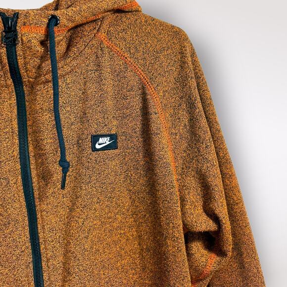 Nike Full Zip Hoodie‎ Red Tag Men's Size Small Marbled Activewear Soft Orange - Picture 3 of 8